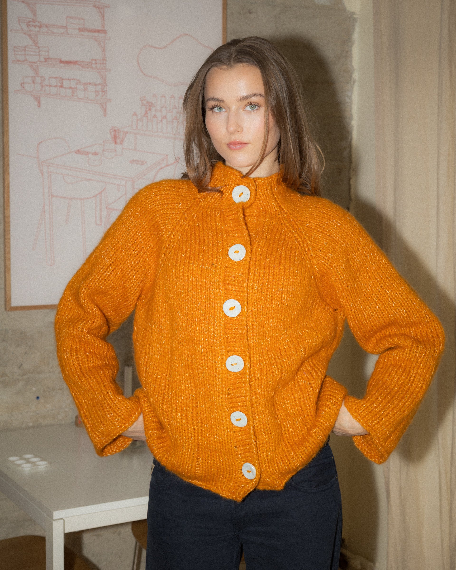 Canvas cardi