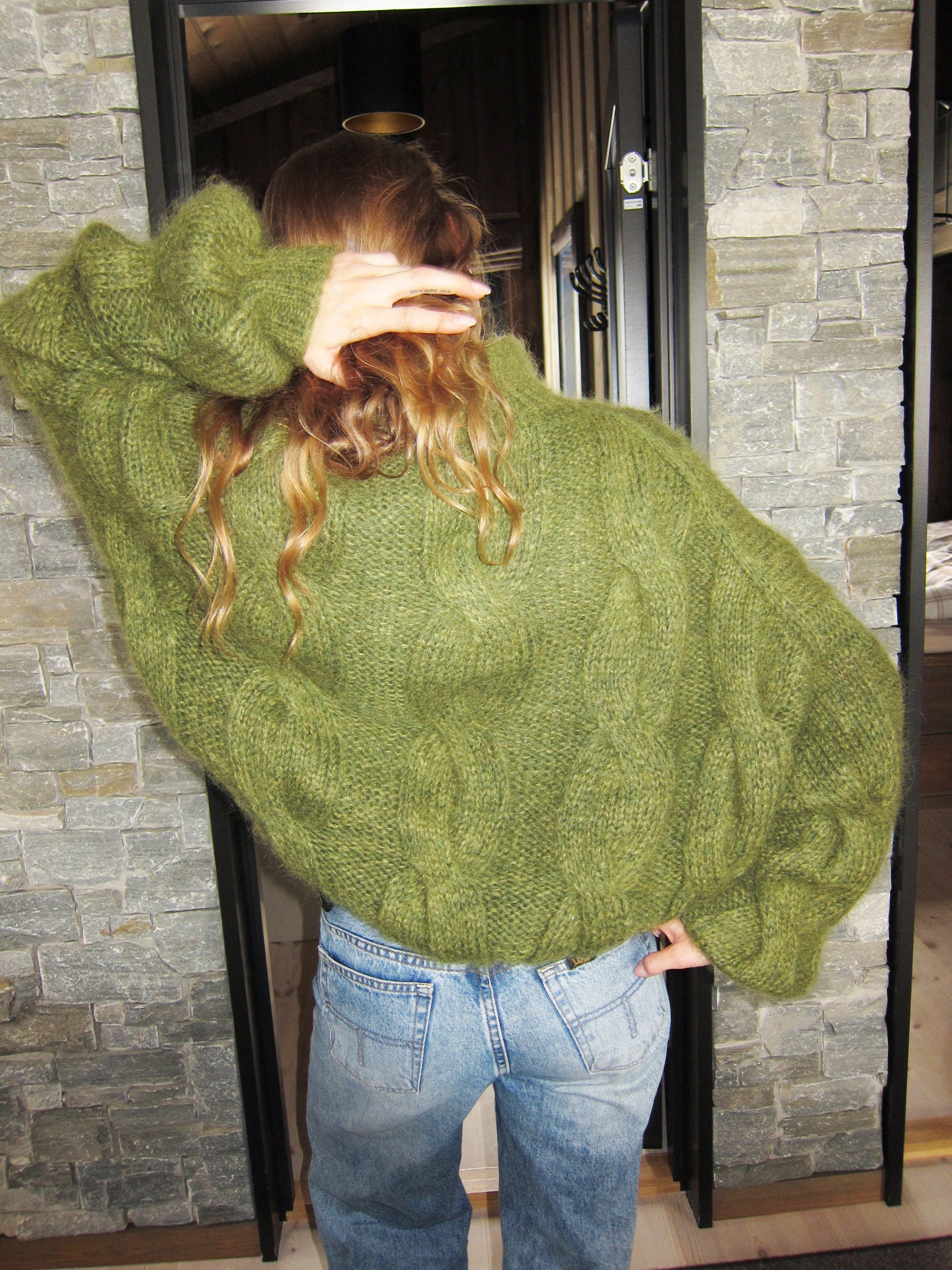 Cable sweater