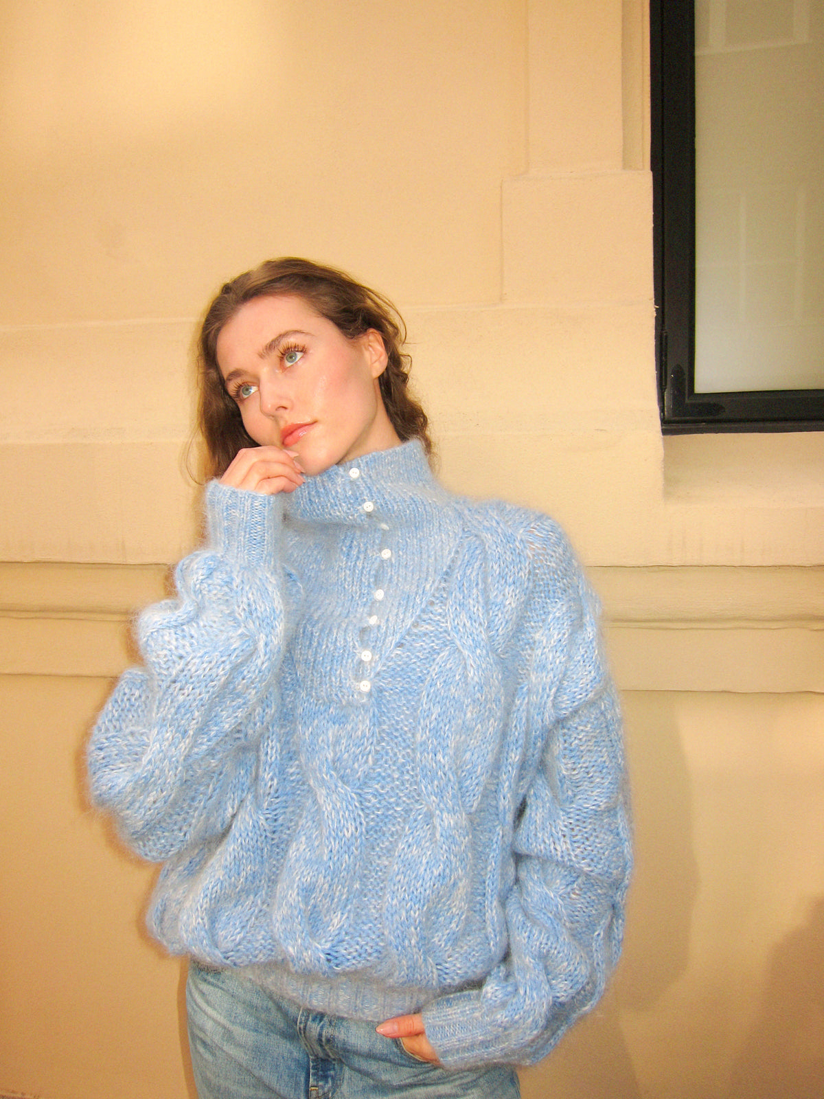 Cable sweater